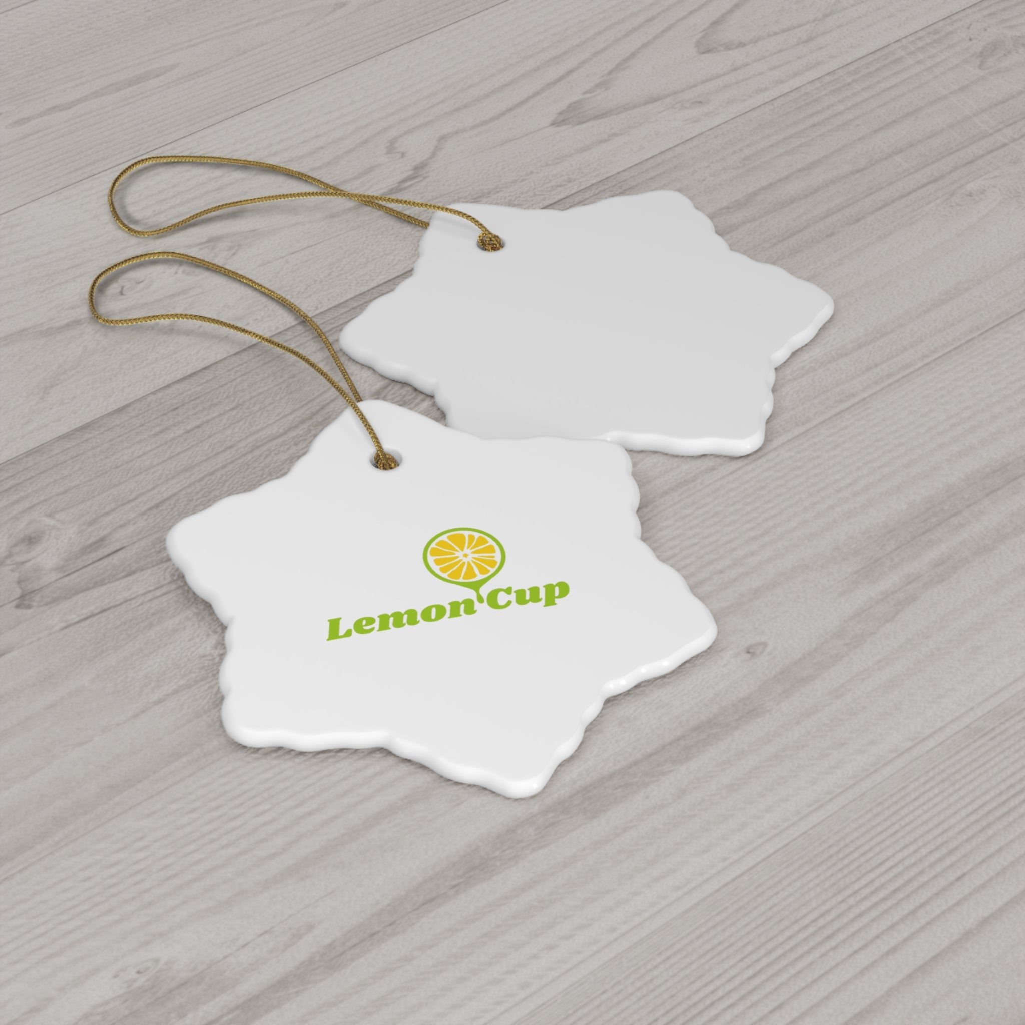 Lemon Cup Ceramic Ornament