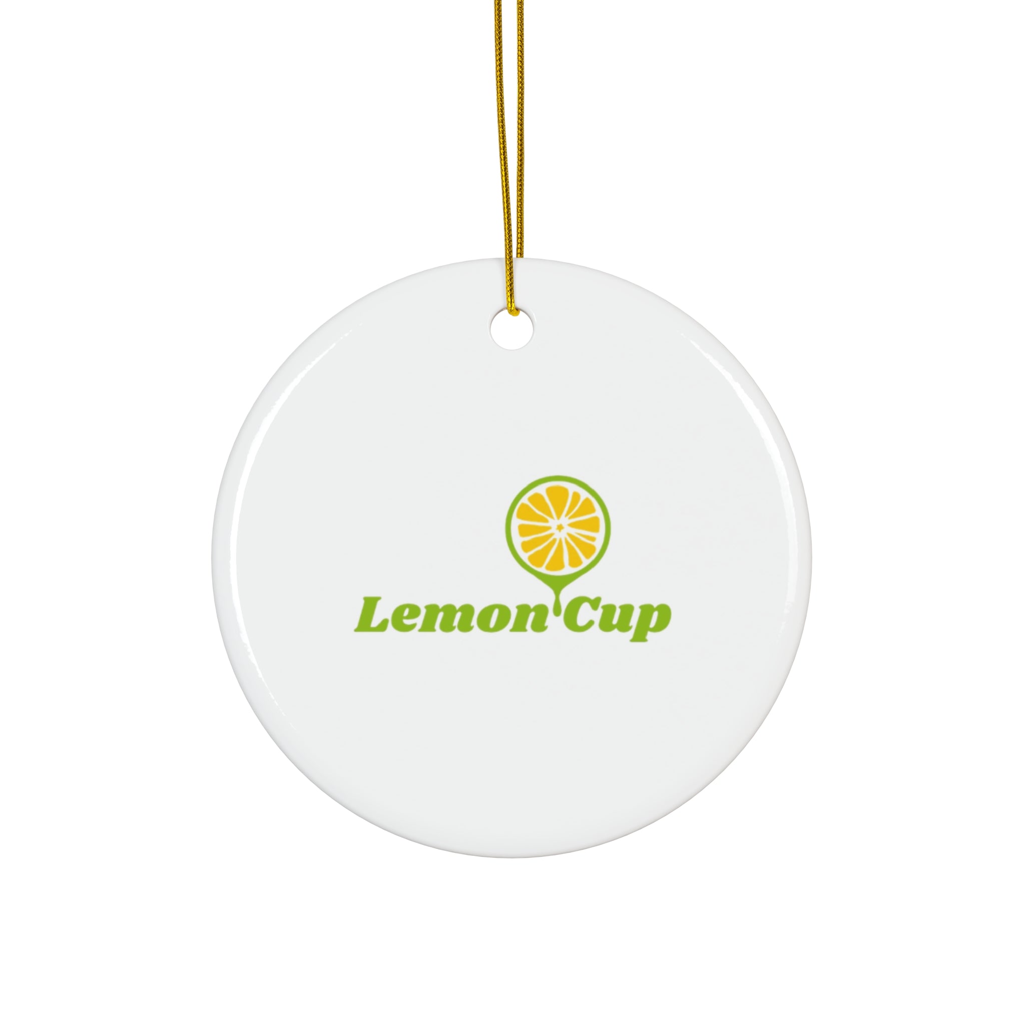 Lemon Cup Ceramic Ornament