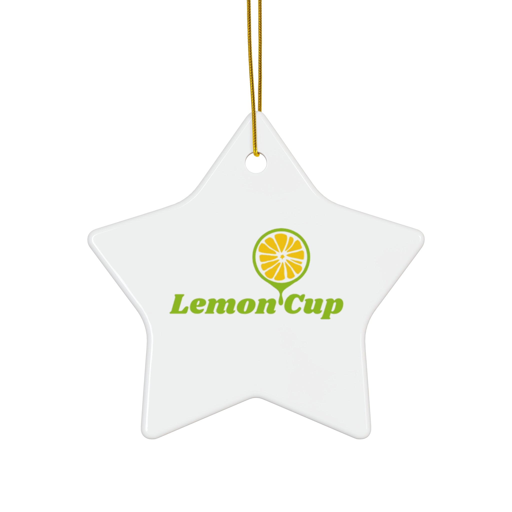 Lemon Cup Ceramic Ornament