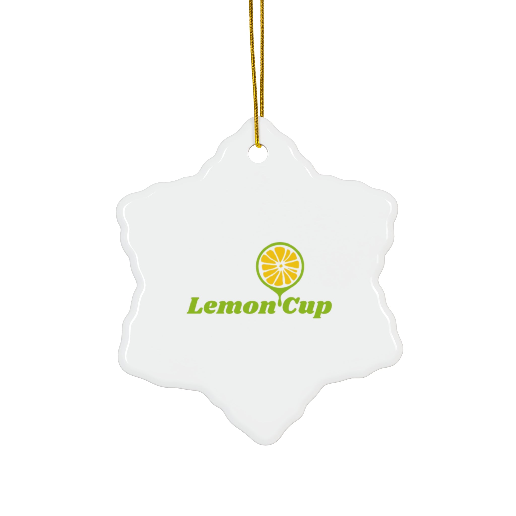 Lemon Cup Ceramic Ornament
