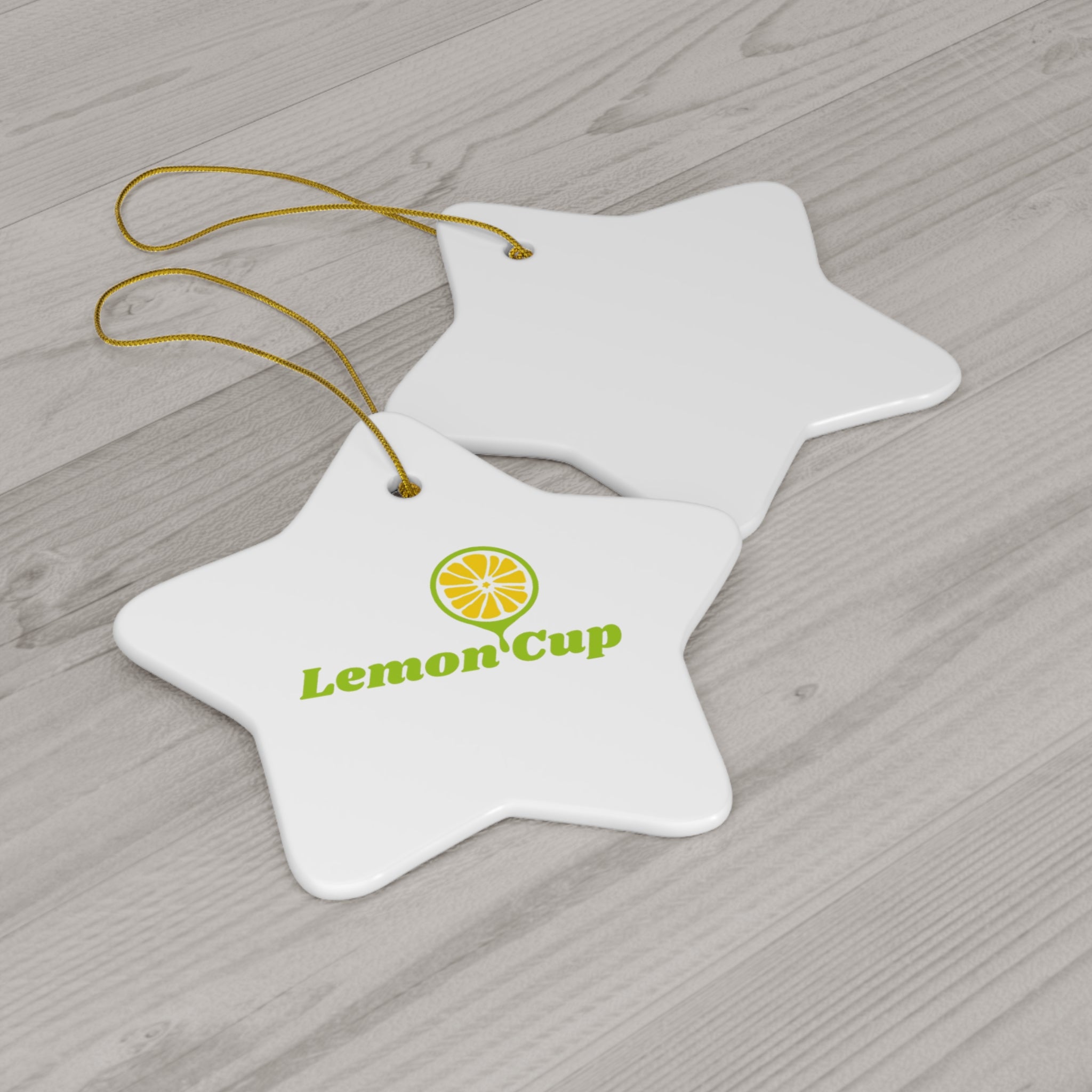 Lemon Cup Ceramic Ornament